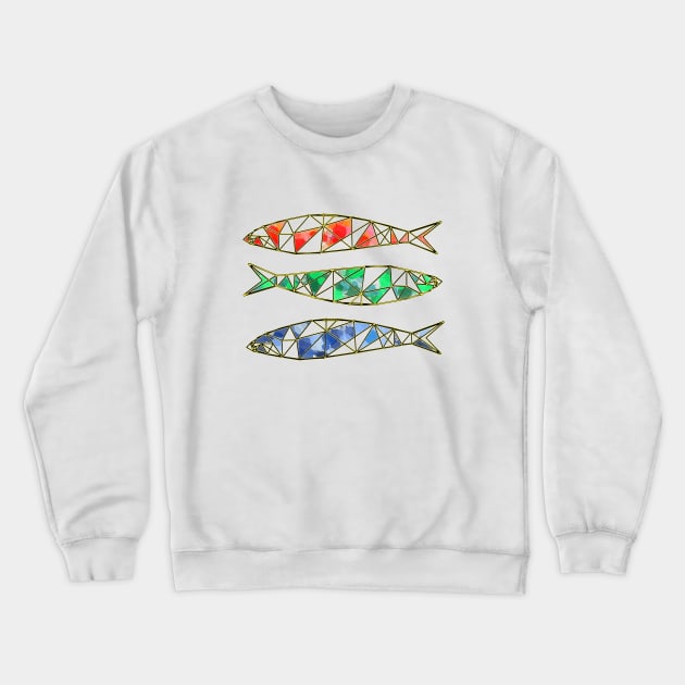 Portuguese Sardine Crewneck Sweatshirt by Kikabreu